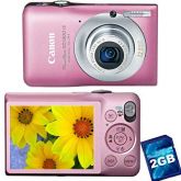 Câmera digital 12.1mp + cart.2gb lcd 2,7" rosa SD1300IS Cano