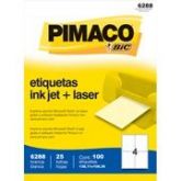 Etiqueta ink-jet/laser Carta 106,36x138,11 6288 Pimaco PT 10