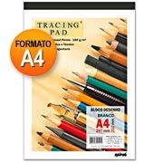 Bloco desenho a-4 branco 20 fls tracing pad Spiral BL 1 UN