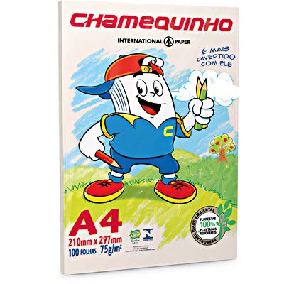 Papel sulfite 75g 210x297 A4 chamequinho marfim Ipaper PT 10