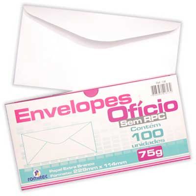 Envelope ofício114x229 s/rpc 75g Romitec CX 100 UN