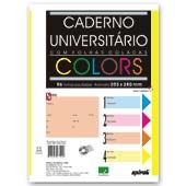 Caderno univ. c/96fls coladas colors Spiral PT 5 UN