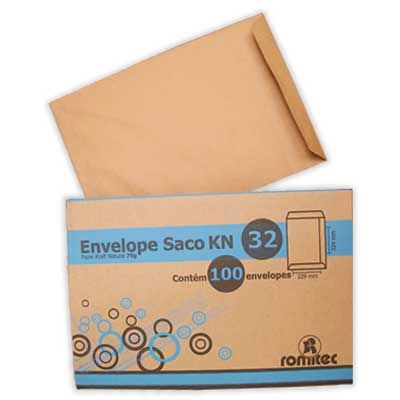 Envelope saco kraft natural 75g 229x324 kft32 Romitec CX 100