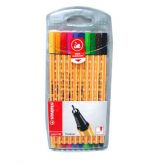 Caneta hidrografica 10 Cores fine liner 88/10 Stabilo PT 1 E