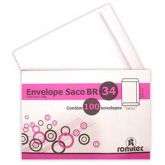 Envelope saco kraft branco 75gr 240x340 br-34 Romitec CX 100